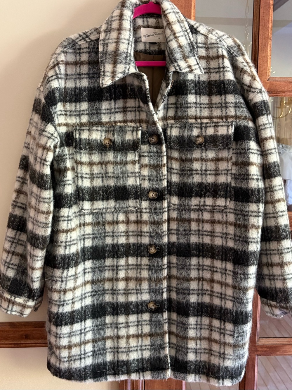 Universal Thread Plaid Shirt Jacket size Large